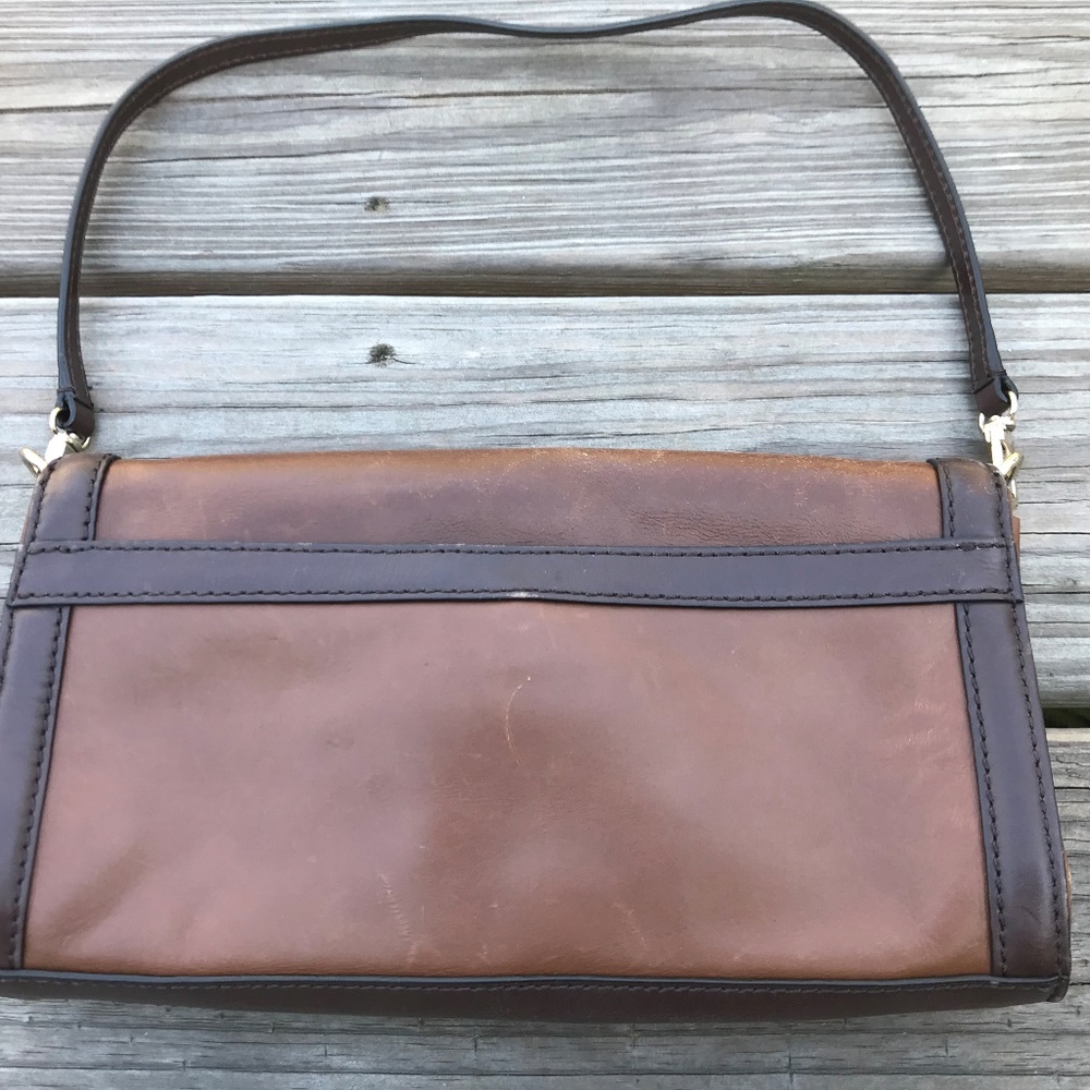 Banana Republic Women Handbag Cow Leather Brown - Picture 4 of 8